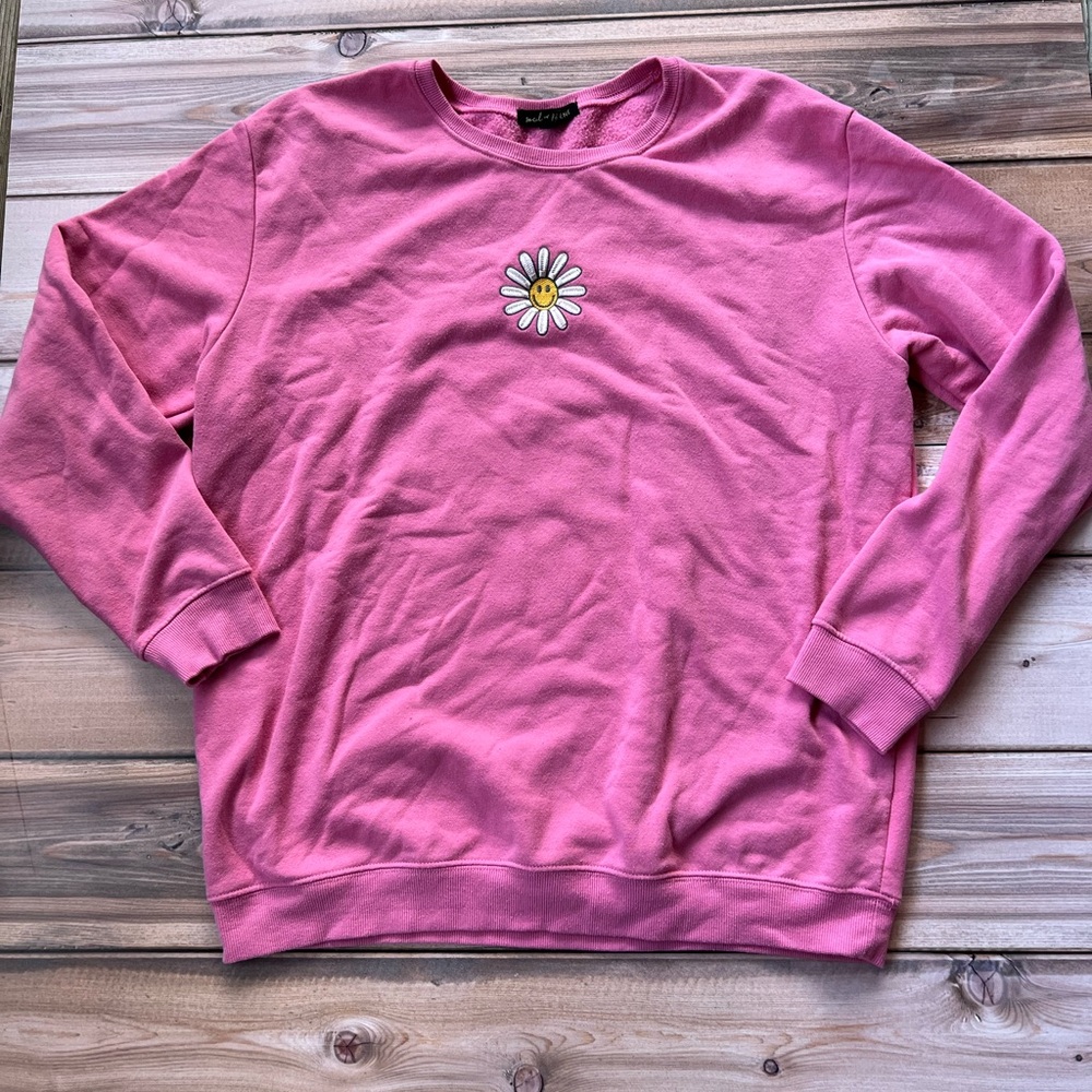 Social Scene Weaver Vibrant Pink Fleece Top